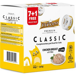 Princess Premium Classic with Chicken Breast & Rice in Jelly 8x70gr