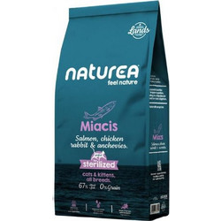 Naturea Miacis Adult & Kitten Grain Free with Salmon, Chicken, Rabbit & Anchovies 350gr