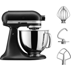 KitchenAid 5KSM125EBM Κουζινομηχανή 300W με Ανοξείδωτο Κάδο 4.8lt