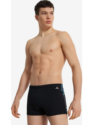 Joss Αθλητικό Ανδρικό Μαγιό Boxer με Σχέδια Μαύρο 134051-BU