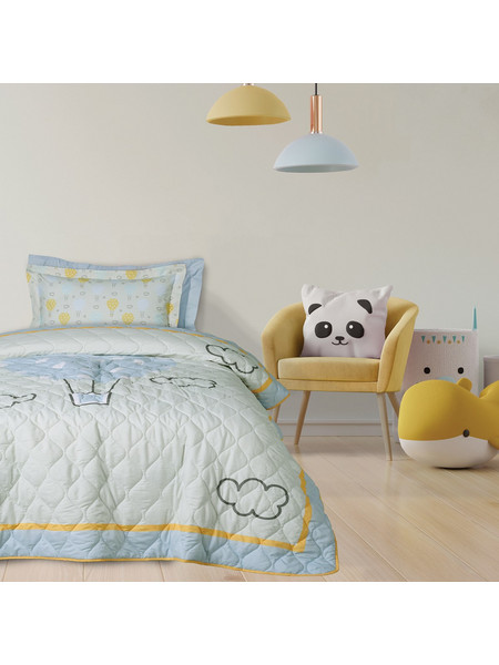 Das Home Παιδικό Κουβερλί Μονό Microfiber 160x220 4880 Πράσινο Mint Γαλάζιο