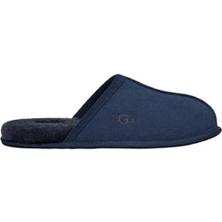 UGG Scuff Δερμάτινες Χειμερινές Ανδρικές Παντόφλες με Γούνα Navy Μπλε 1101111-DEOC