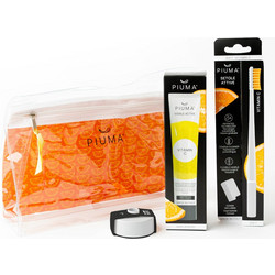 Piuma Vitamin C Pure White Οδοντόβουρτσα Λευκή + Οδοντόκρεμα 75ml + Νεσεσέρ