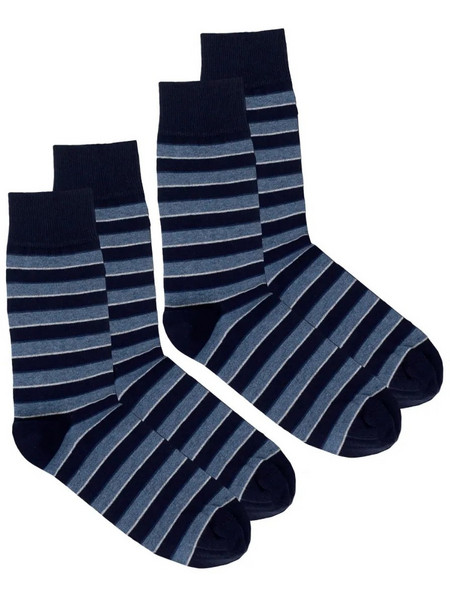 FMS Ανδρικές Κάλτσες Ψηλές Navy Μπλε 2Pack MW2-2502-081