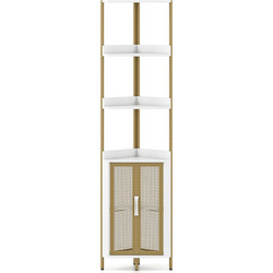 Costway Γωνιακή Βιβλιοθήκη 32x32x170cm JV12611WH