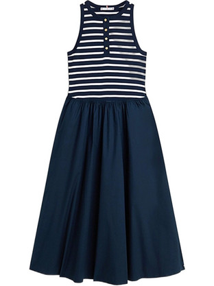 Tommy Hilfiger Midi Καλοκαιρινό Καθημερινό Φόρεμα Λευκό Navy Μπλε WW0WW49628-0X3