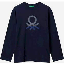 Benetton Παιδικό T-Shirt Μακρυμάνικο Navy Μπλε 3I1XC10Q3-252
