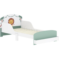 AIYAPLAY Παιδικό Κρεβάτι Μονό για Στρώμα 77x150cm με Αποθηκευτικό Χώρο 8056644348673