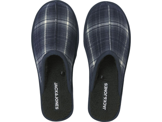 Jack & Jones Χειμερινές Ανδρικές Παντόφλες Navy Μπλε 12296376