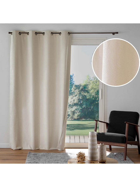 Spitishop Κουρτίνα Συσκότισης Βελουτέ με Τρουκς 140x260 Olympe 1612844 Naturel
