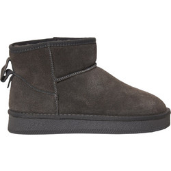Funky Buddha Γυναικεία Μποτάκια Suede Ανθρακί με Γούνα FBL012-118-08