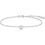 Ania Haie Tiny Shield Γυναικείο Βραχιόλι Αλυσίδα από Ασήμι 925 με Ζιργκόν B067-01H