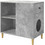 vidaXL Ξύλινo Σπιτάκι Γάτας 72x42.5x70cm Γκρι 8000683