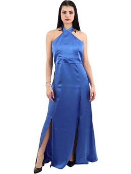 Emme Marella Maxi Φόρεμα για Γάμο / Βάπτιση Σατέν Μπλε 24152210522-003