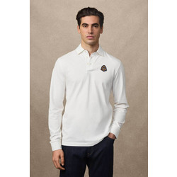 Hackett Ανδρική Μπλούζα Polo Μακρυμάνικη Λευκή HM5500004