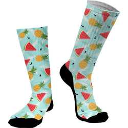 Dimisocks Do You Dare Watermelon & Pineapple Ανδρικές Κάλτσες Ψηλές με Σχέδια Γαλάζιες 70020