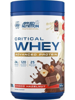 Applied Nutrition Critical Whey Choco Hazelnut Πρωτεΐνη Ορού Γάλακτος Γράμμωσης Χωρίς Γλουτένη 825gr