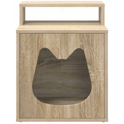 vidaXL Ξύλινo Σπιτάκι Γάτας 42.5x40x53.5cm Μπεζ 8000691