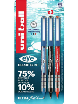 Uni-Ball Eye Fine UB-157 Σετ Στυλό Υγρής Μελάνης 0.7mm 3τμχ