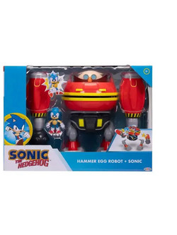Jakks Pacific Sonic The Hedgehog Hammer Egg Robot & Sonic Σετ Φιγούρες Δράσης για 3+ Ετών