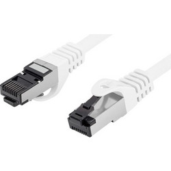 Lanberg S/FTP Cat.8.1 Καλώδιο Δικτύου Ethernet 0.5m White PCF8-10CU-0050-W