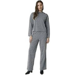 Mexx Ψηλόμεσο Υφασμάτινο Γυναικείο Παντελόνι Relaxed Εφαρμογή Ανθρακί 400144117
