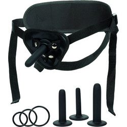 CalExotics Boundless Silicone Pegging Kit Harness Strap On με Dildo Μαύρο