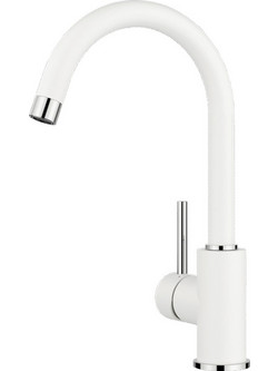 Blanco Mida 519418 Μπαταρία Κουζίνας Πάγκου Διπλής Παροχής Ανάμεικτη Λευκή