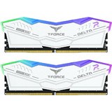 TeamGroup T-Force Delta RGB 32GB (2X16GB) DDR5 RAM 6400MHz C32 White
