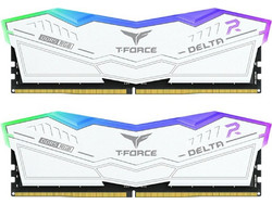 TeamGroup T-Force Delta RGB 32GB (2X16GB) DDR5 RAM 6400MHz C32 White