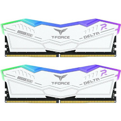 TeamGroup T-Force Delta RGB 32GB (2X16GB) DDR5 RAM 6400MHz C32 White