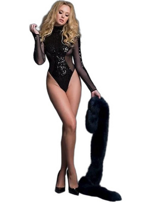 Allure Adore Coco Sexy Κορμάκι String See Through Μαύρο 883045909220