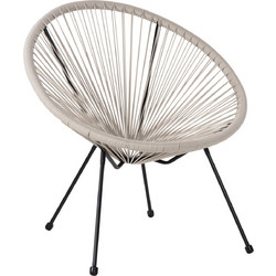 FreeBox Πολυθρόνα Κήπου Rattan Εκρού FB95872.03
