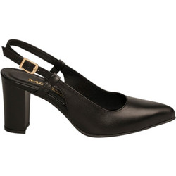 Ragazza Γόβες Slingback Δερμάτινες με Χοντρό Ψηλό Τακούνι Μαύρες 088