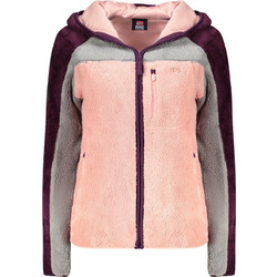 Norway Γυναικεία Ζακέτα Fleece Μακριά με Κουκούλα και Φερμουάρ Ροζ 849904