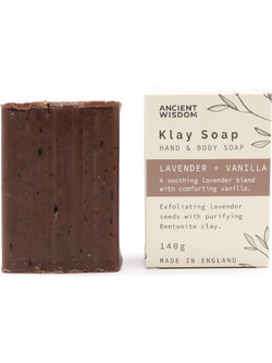 Ancient Wisdom Klay Lavender & Vanilla Σαπούνι Scrub Σώματος 140gr