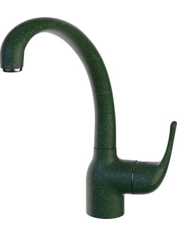 Sanitec Jolla Granite Green Μπαταρία Κουζίνας Πάγκου Διπλής Παροχής Ανάμεικτη Πράσινη