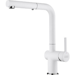 Franke Active L 3156858029 Μπαταρία Κουζίνας Πάγκου Διπλής Παροχής Ανάμεικτη με Ντουζ Λευκή