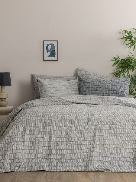 Palamaiki Σετ Σεντόνια King Size Βαμβακερά 280x265 Fashion Life FL6302 Γκρι