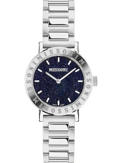Missoni M2 Swiss Made Γυναικείο Ρολόι με Ασημί Μεταλλικό Μπρασελέ MWECA0123