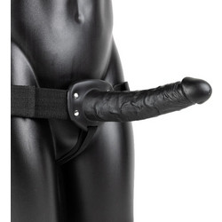 Shots RealRock 10" Hollow Harness Strap On με Dildo 25cm Μαύρο