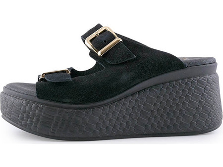 Love4shoes Καλοκαιρινές Γυναικείες Πλατφόρμες Χαμηλές Μαύρες 902