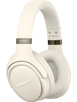 Tonsil R35BT Ασύρματα Bluetooth Ακουστικά Over Ear με Noise Cancelling Μπεζ