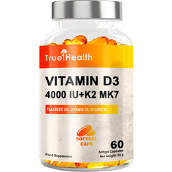 True Health Vitamin D3 4000IU & K2 MK7 60 Μαλακές Κάψουλες