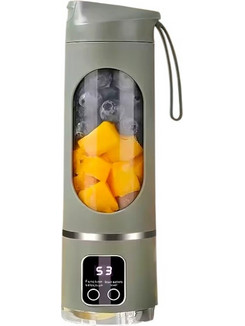 HS-860 Φορητό Μπλέντερ για Smoothie με Γυάλινη Κανάτα 450ml 50W Πράσινο