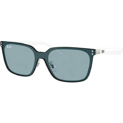 Ray-Ban RB3784D 00380 Ανδρικά Γυαλιά Ηλίου Τετράγωνα Κοκάλινα Μαύρο Άσπρο με Μπλε Φακό