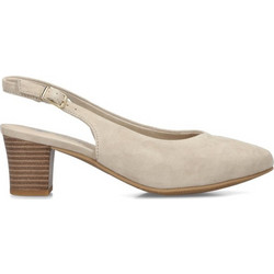 Rieker Γόβες Slingback Δερμάτινες με Χοντρό Χαμηλό Τακούνι Μπεζ 44651-60