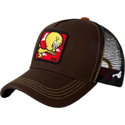 Ghetto Cartoon Titi Ανδρικό Καπέλο Jockey με Δίχτυ Snapback Υφασμάτινο Σοκολατί
