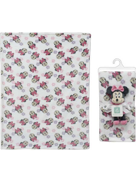 Dimcol Minnie 31 Κουβέρτα Αγκαλιάς Fleece με Λούτρινο 75x100 Λευκή