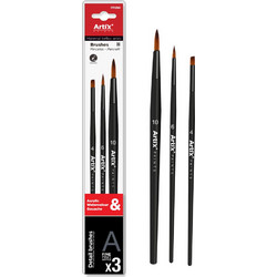 ArtiX Paints Σετ Πινέλα Ζωγραφικής 3τμχ PP280